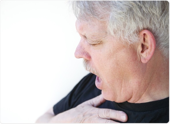 Man has difficulty getting his breath