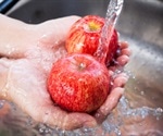 Washing apples under tap water may not be enough to wash off surface pesticides