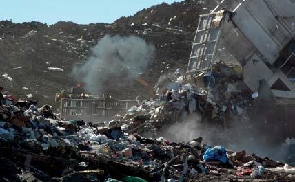 Mercury leaches out of the waste at landfills and can seep into the ground and into ground water.