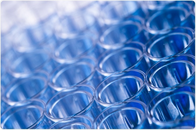 Test tubes used for matrix combination screening - by akh_photo