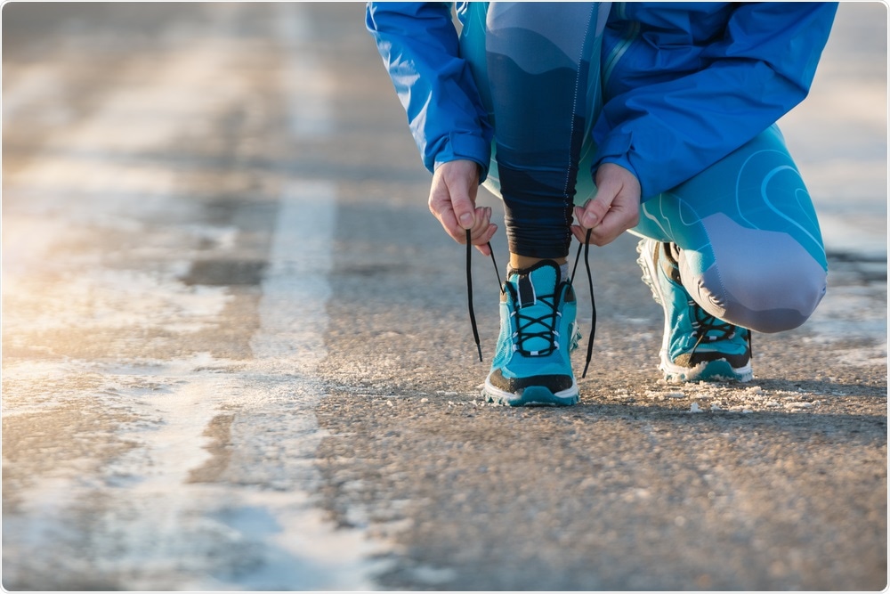 Lifestyle change, woman starting to run