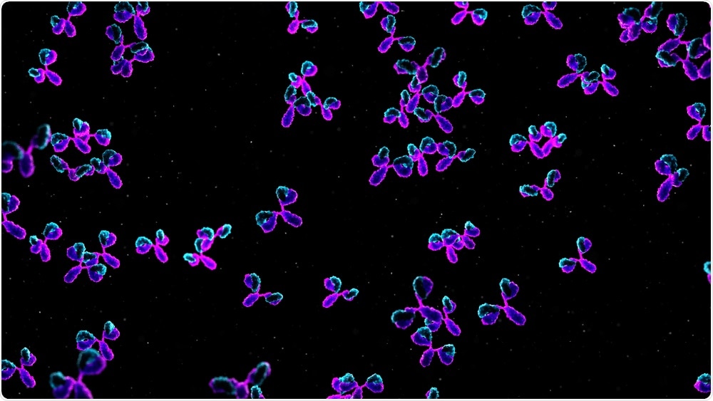 3d rendered medically accurate illustration of antibodies