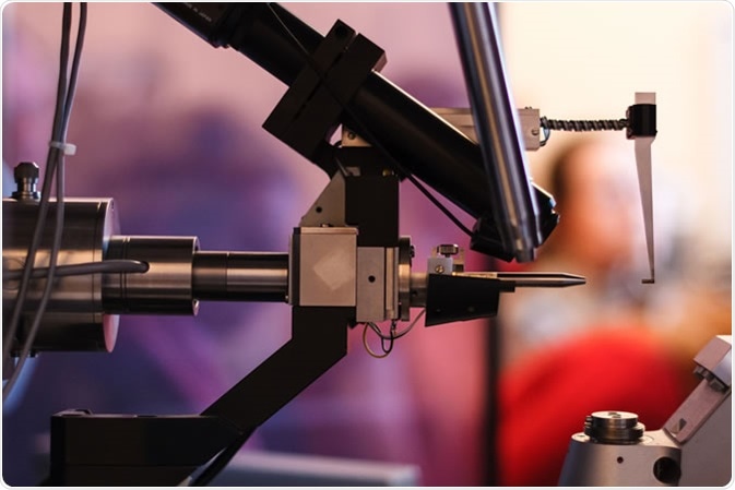 X-Ray crystallography scientific equipment used to resolve three-dimensional structure of biological molecules such as proteins and DNA - Image Credit: Gregory A. Pozhvanov / Shutterstock