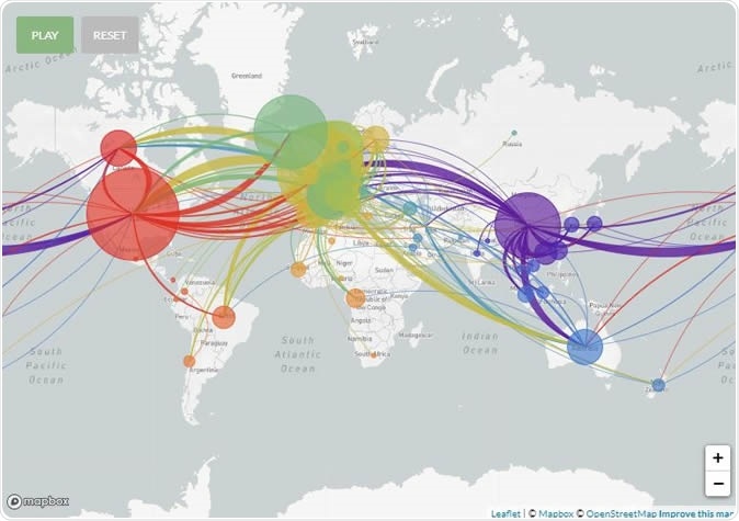 Genomic epidemiology of novel coronavirus. Image Credit: Nextstrain