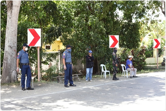 COVID - 19 in The Philippines. Check point Maasin City, Southern Leyte, The Philippines. Image Credit: Pascal Canning / Shutterstock