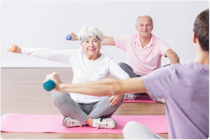 Elderly People Exercising