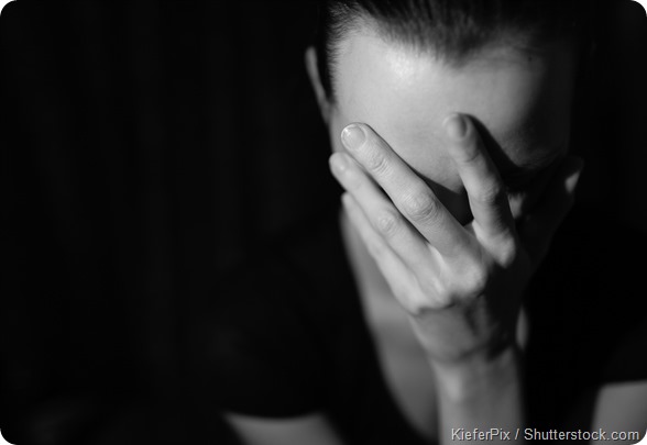 Sad, depressed woman