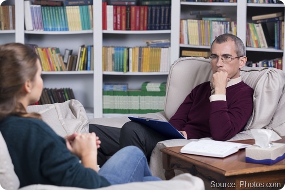 Psychiatrist and woman patient