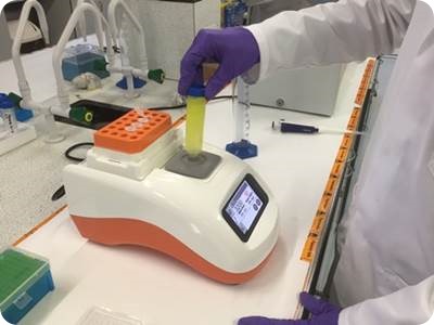 Figure 2.The Vitl Co-Mix helps Dr Gubala’s team produce homogenous nanoparticles.