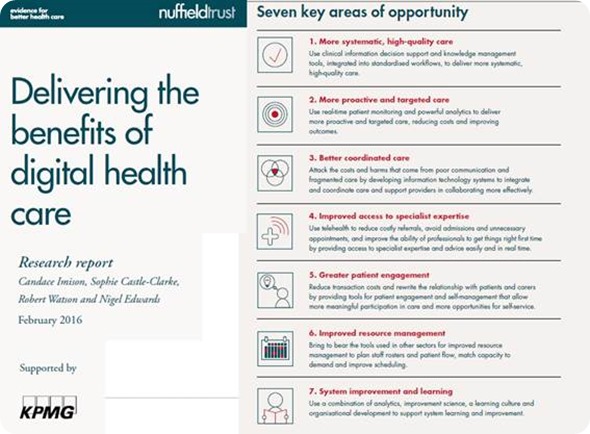 Delivering the benefits of digital health care