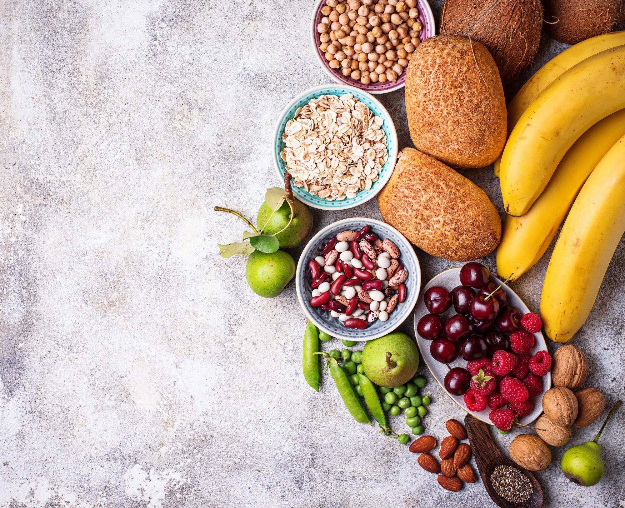 Products rich in fiber.