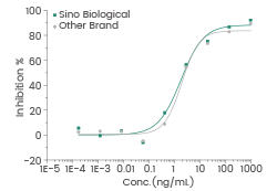 Measured by its ability to inhibit proliferation of MPC-11 cells. The specific activity is >1000 U/mg.