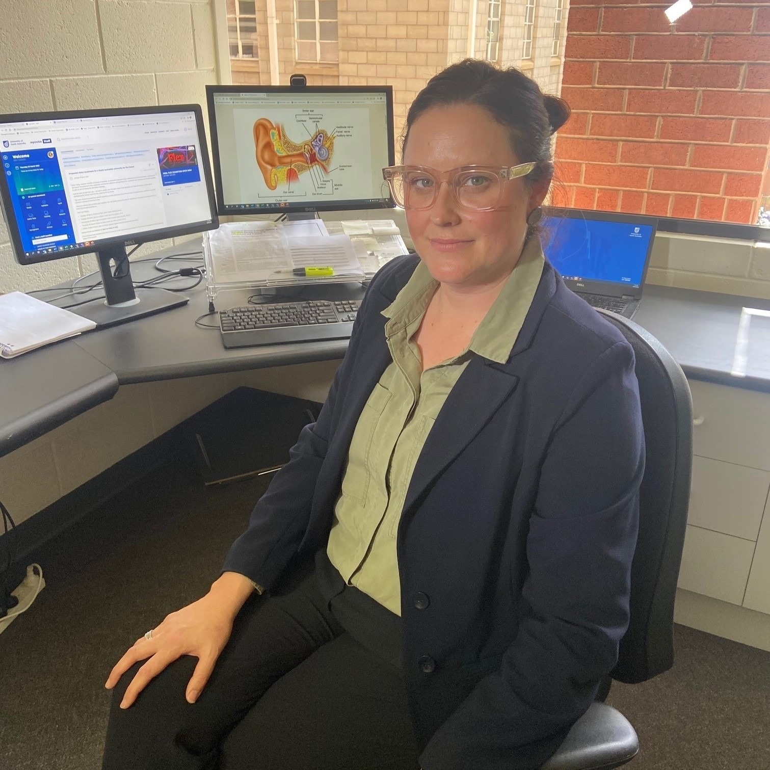 UniSA nursing lecturer Kim Gibson, who developed sudden hearing loss from COVID-19.